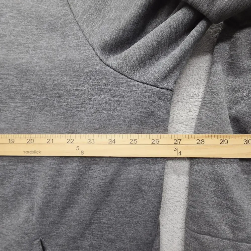 Nike Hoodie Mens 2XL Gray Full Zip Hooded Lined Dri-FIT Fleece Gym Pockets